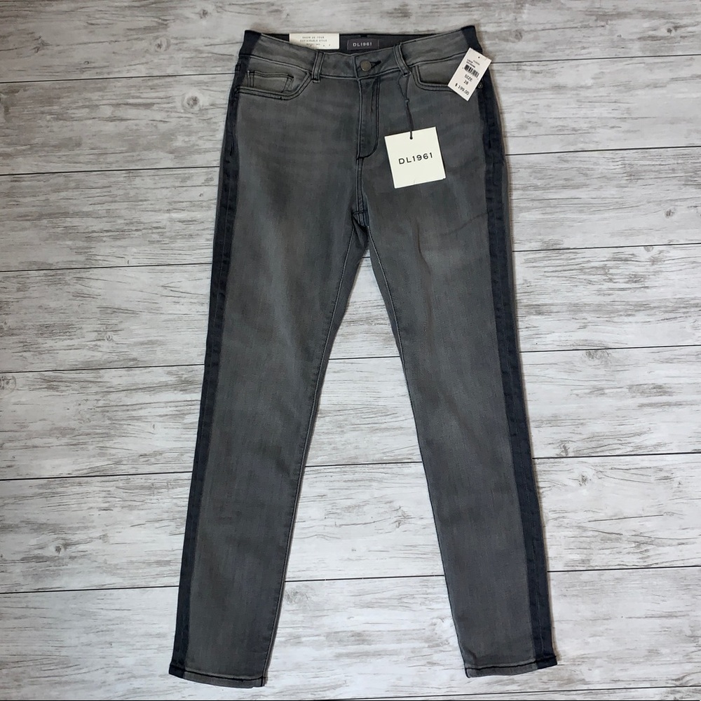 DL1961 Gray Farrow High Rise Skinny Jeans Size 25 NWT